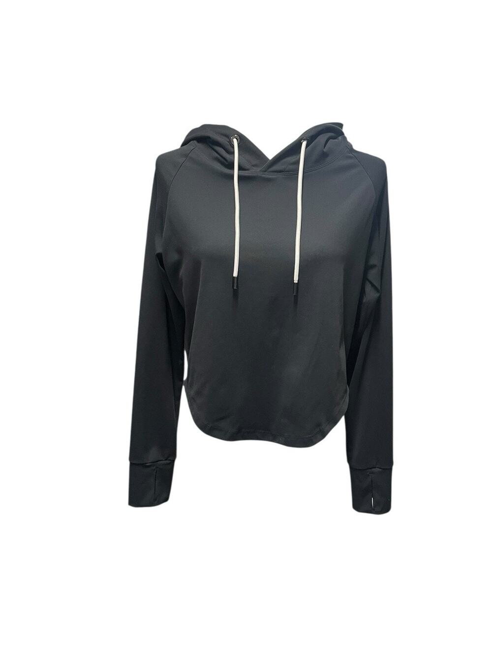 CVG Constantly Varied Gear Black Cropped Hooded Sweatshirt Size Medium